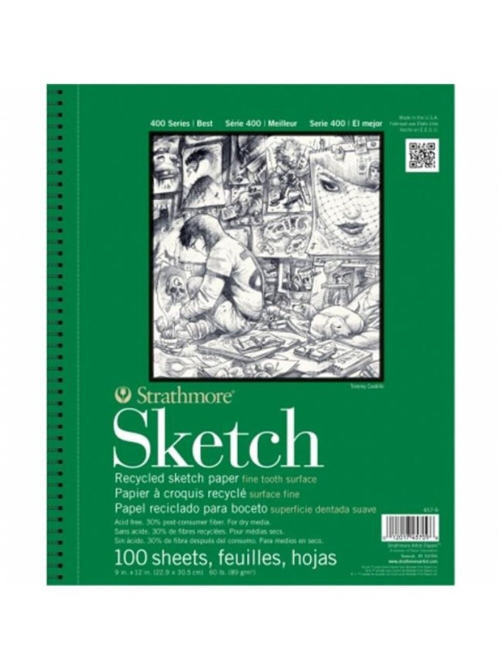 Strathmore Recycled Paper Pad  400 Series  100 Sheets  5 in X 8 in